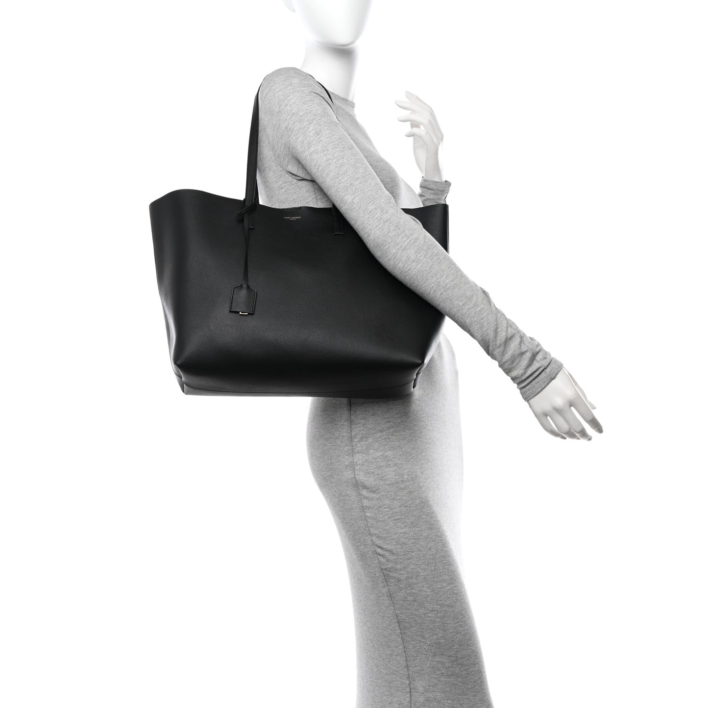 Calfskin Large Shopping Tote Black