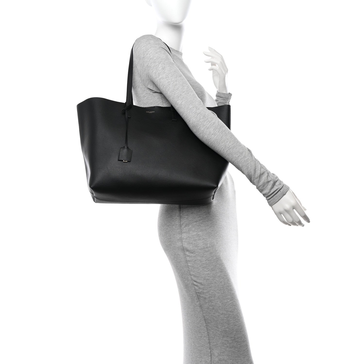 Saint Laurent Calfskin Large Shopping Tote Black 2 of 12