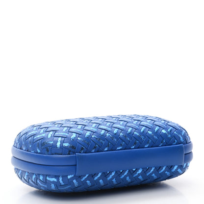 Bottega Veneta Nappa Intrecciato Metallic Placcato Knot Clutch Signal Blue 4 of 6