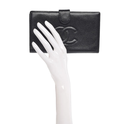 Chanel Caviar Timeless CC French Wallet Black 2 of 9