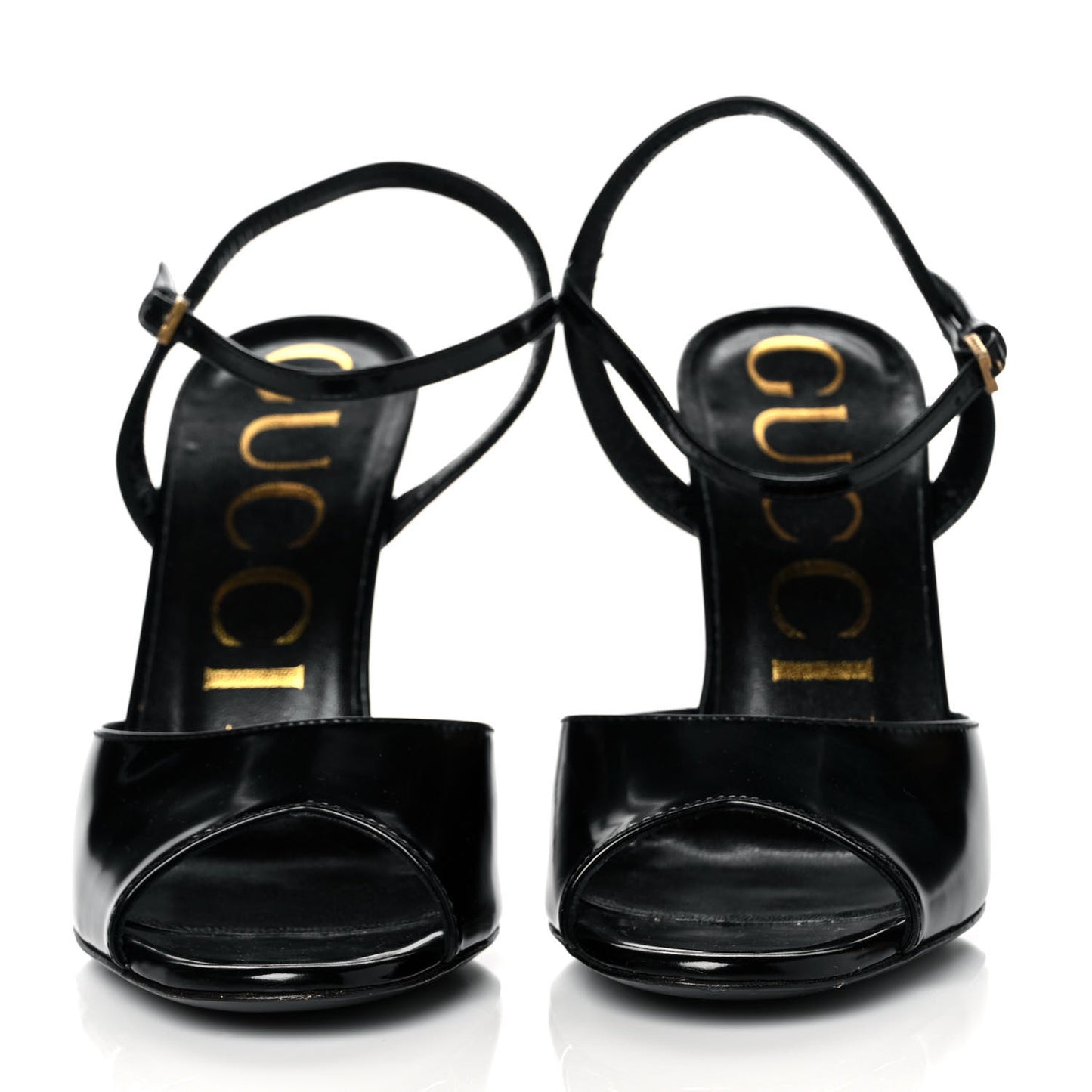 Regent Calfskin Peep Toe Sandals 37 Black