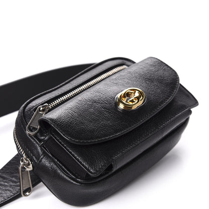 Gucci Fluffy Calfskin Mini Morpheus Belt Bag 90 36 Black 4 of 10