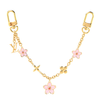 Louis Vuitton LV x TM Cherry Blossom Bag Chain Key Holder Rose Ballerine 1 of 4