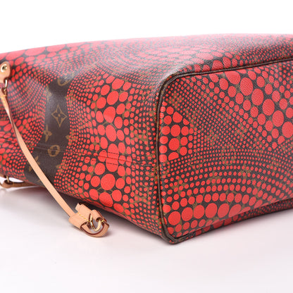 Louis Vuitton Monogram Kusama Waves Neverfull MM Red 5 of 11