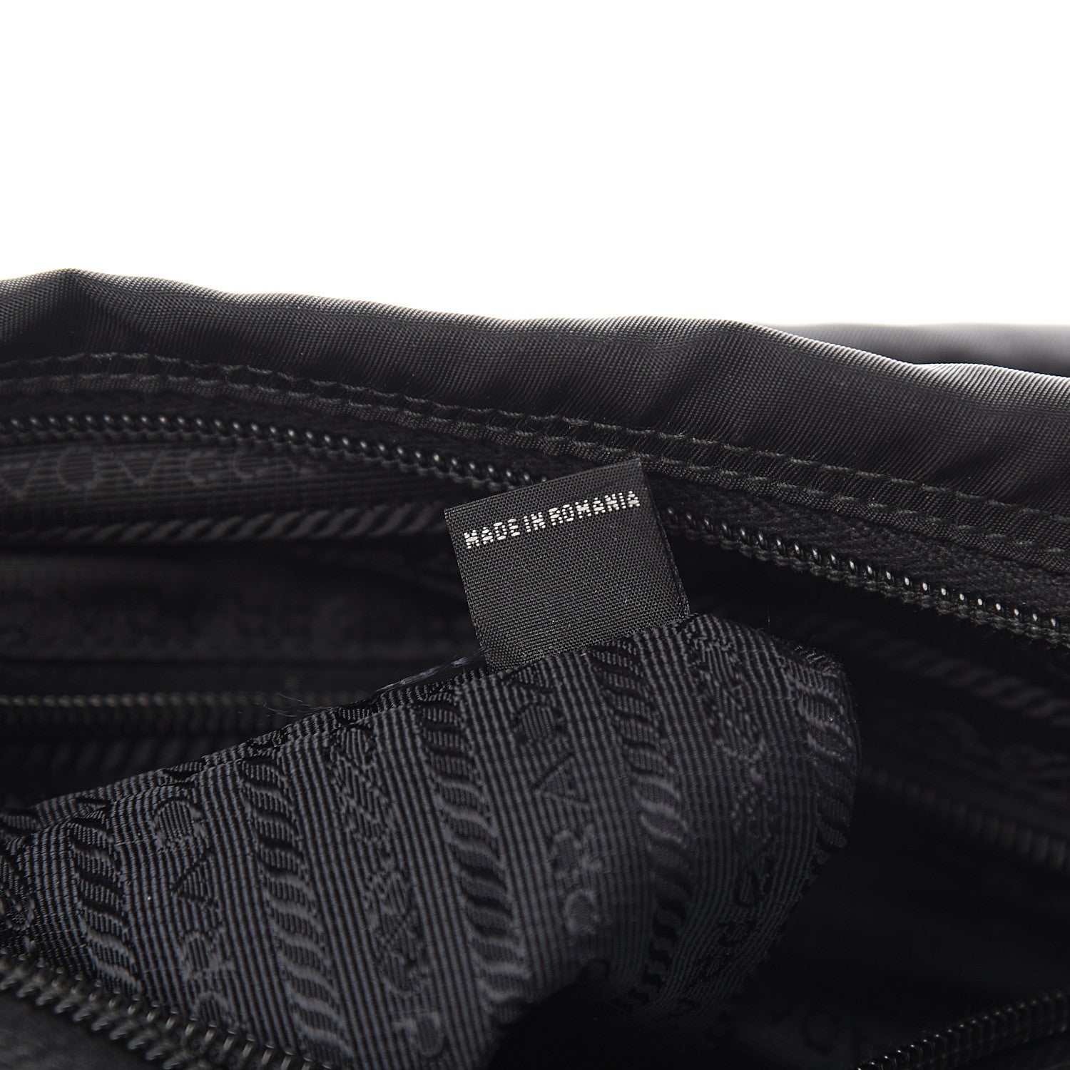 Prada Tessuto Nylon Saffiano Messenger Bag Black 6 of 9