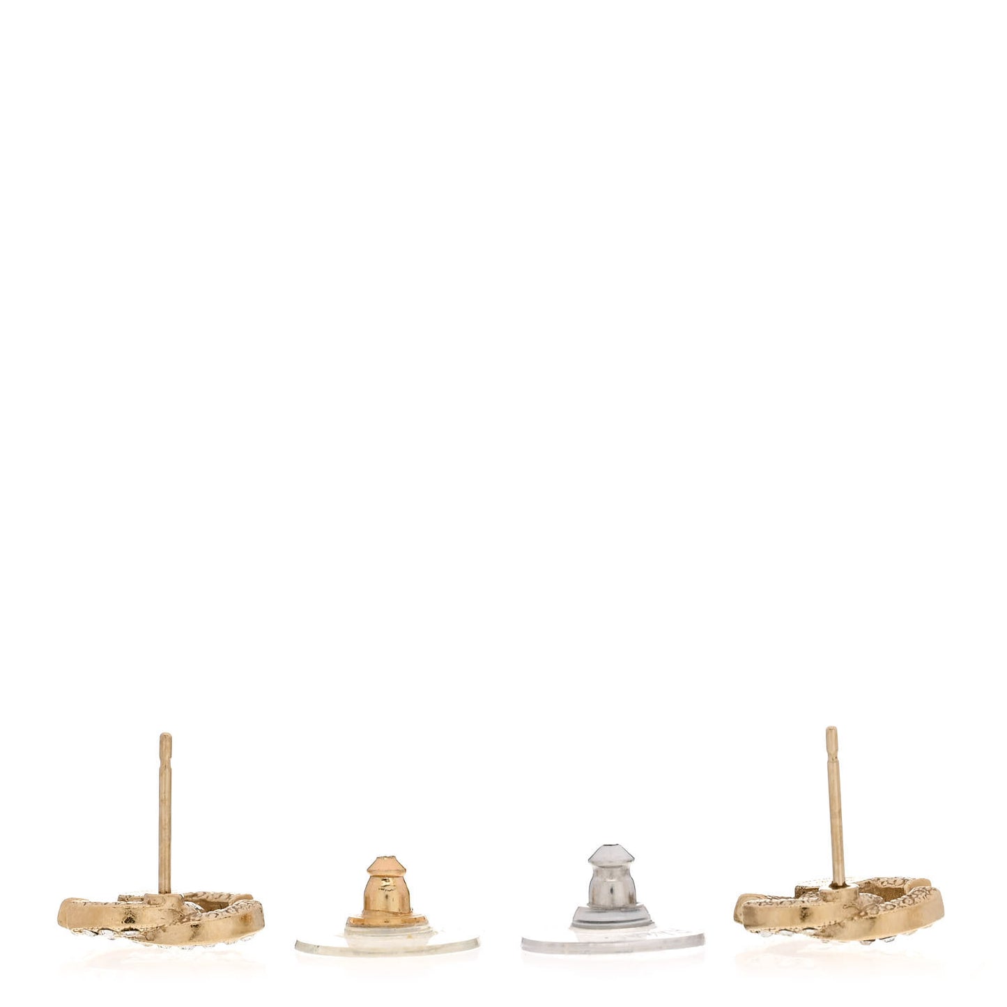 Crystal Mini Timeless CC Earrings Light Gold