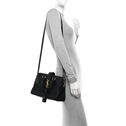 Saint Laurent Python Calfskin Embossed Monogram Baby Cabas Black 2 of 22