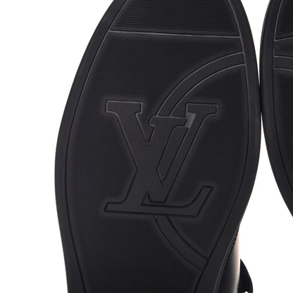 Louis Vuitton Calfskin Monogram Eclipse Passenger Sneakers 9.5 Black 6 of 9
