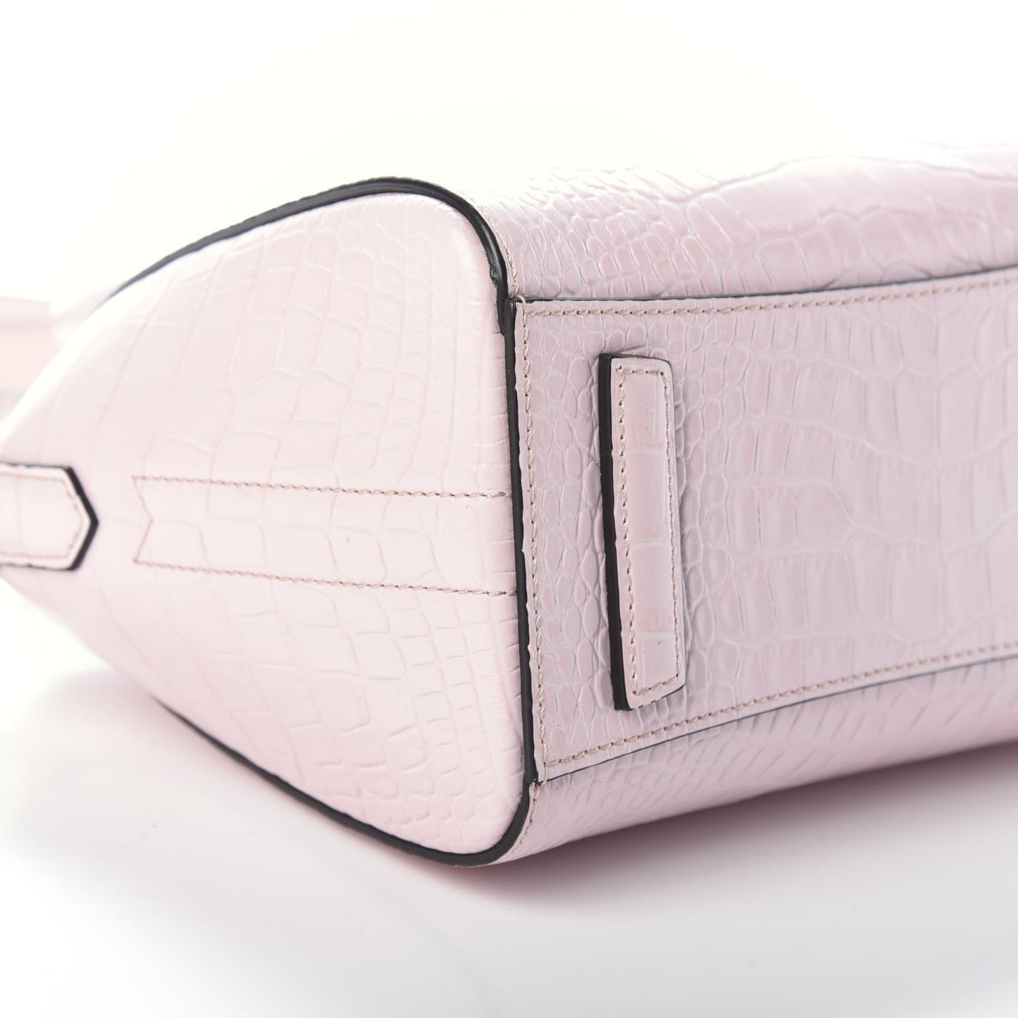 Calfskin Crocodile Embossed Mini Antigona Pink