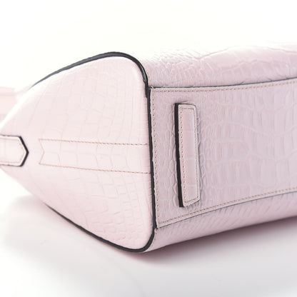 Givenchy Calfskin Crocodile Embossed Mini Antigona Pink 9 of 10