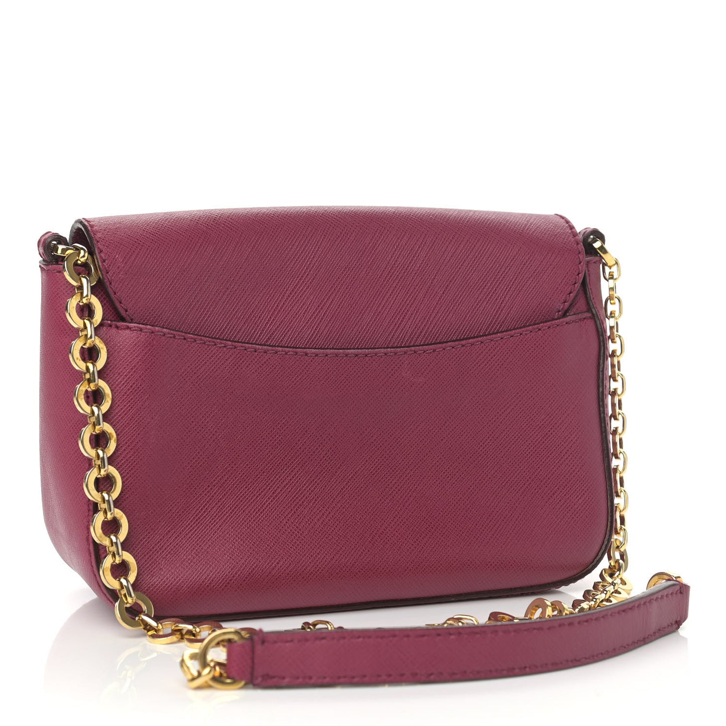 Printed Calfskin Crossbody Bag Burgundy