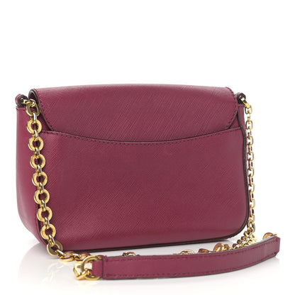 Salvatore Ferragamo Printed Calfskin Crossbody Bag Burgundy 3 of 14