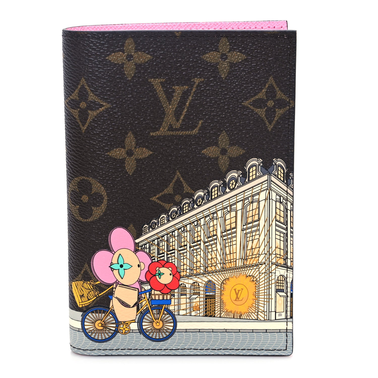 Louis Vuitton Monogram 2022 Christmas Animation Paris Passport Cover Pink 1 of 6