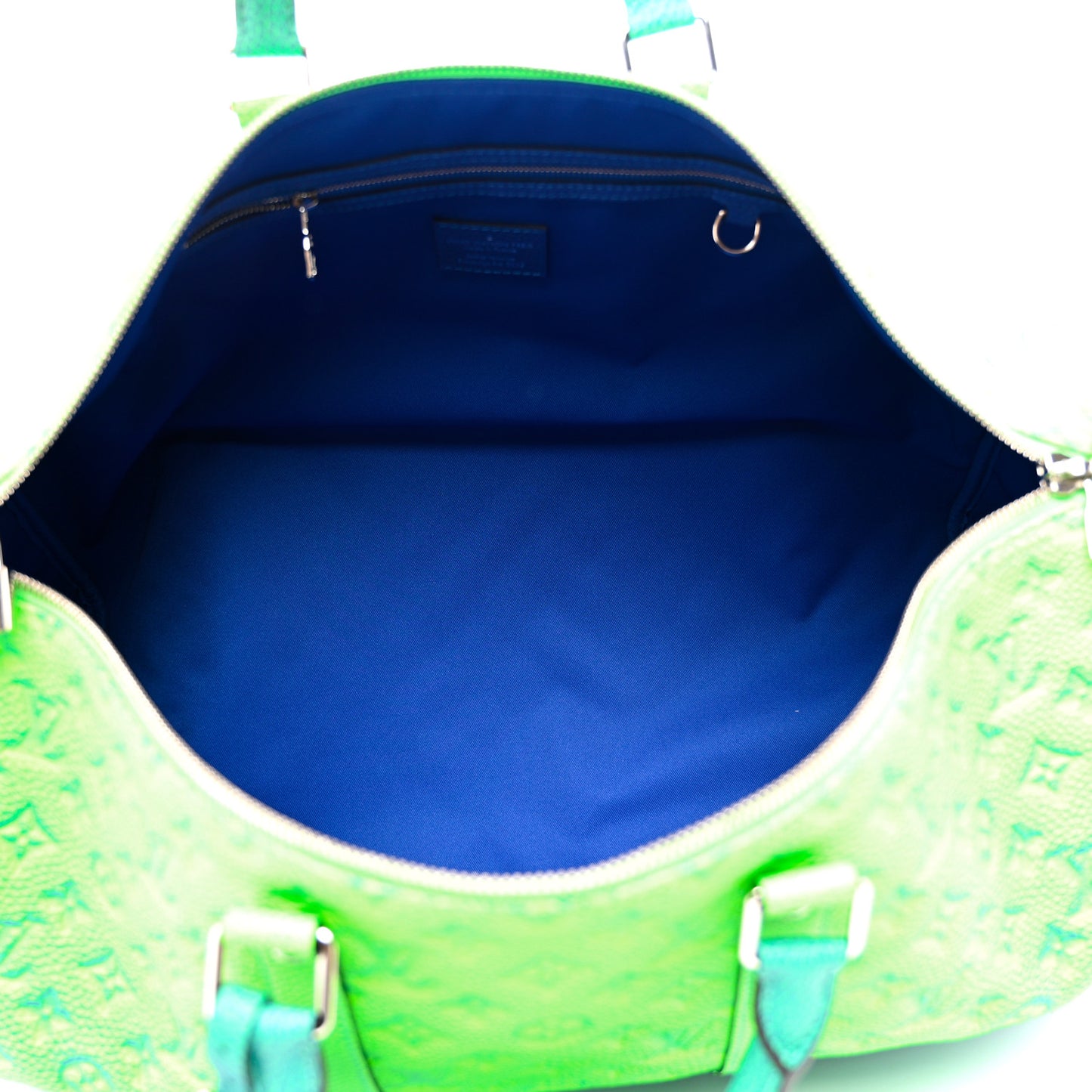 Taurillon Illusion Keepall Bandouliere 50 Bleu Vert