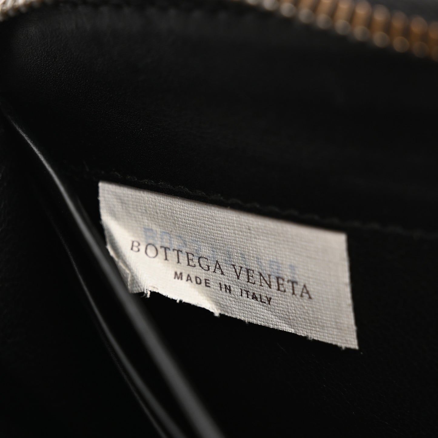 Nappa Intrecciato Zip Around Wallet Black