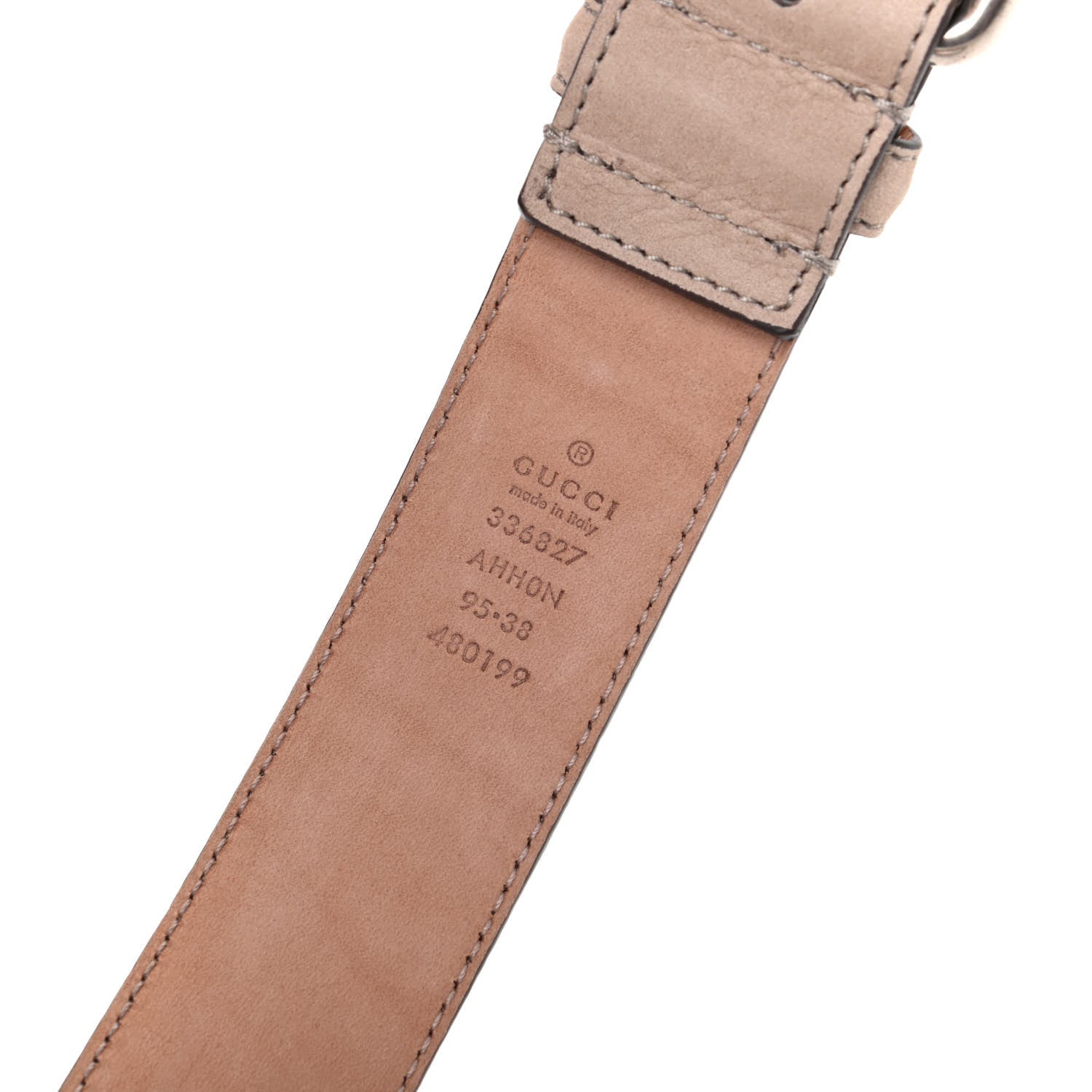 Gucci Suede Bamboo Buckle Belt 95 38 Beige 3 of 5