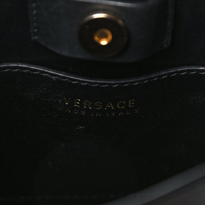 Versace Vitello Mini Virtus Bucket Bag Black 6 of 19