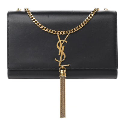 Saint Laurent Smooth Calfskin Medium Classic Monogram Kate Tassel Satchel Black 1 of 10