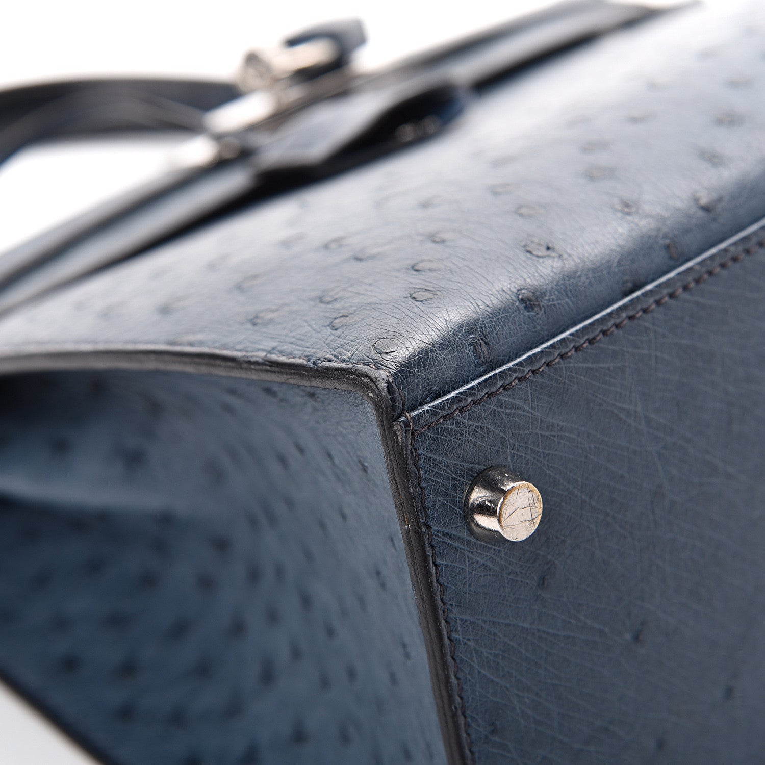 Hermes Ostrich Kelly Sellier 28 Bleu Roi 38 of 49