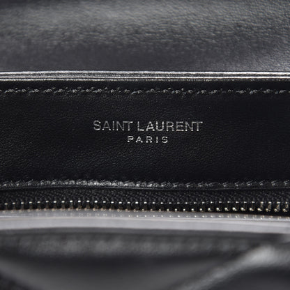 Saint Laurent Calfskin Y Quilted Monogram Toy Loulou Crossbody Bag Black 8 of 16