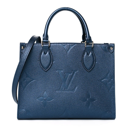 Louis Vuitton Metallic Empreinte Monogram Giant Onthego PM Navy Nacre 1 of 9