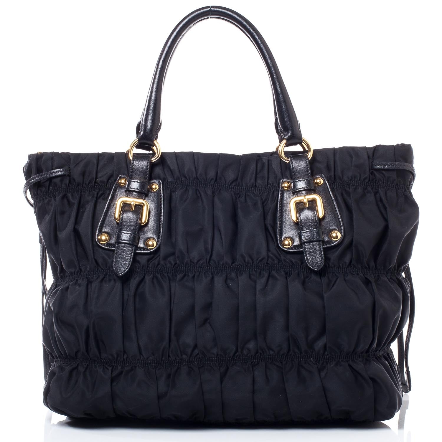 Prada Tessuto Nylon Gaufre Tote Nero Black 4 of 10