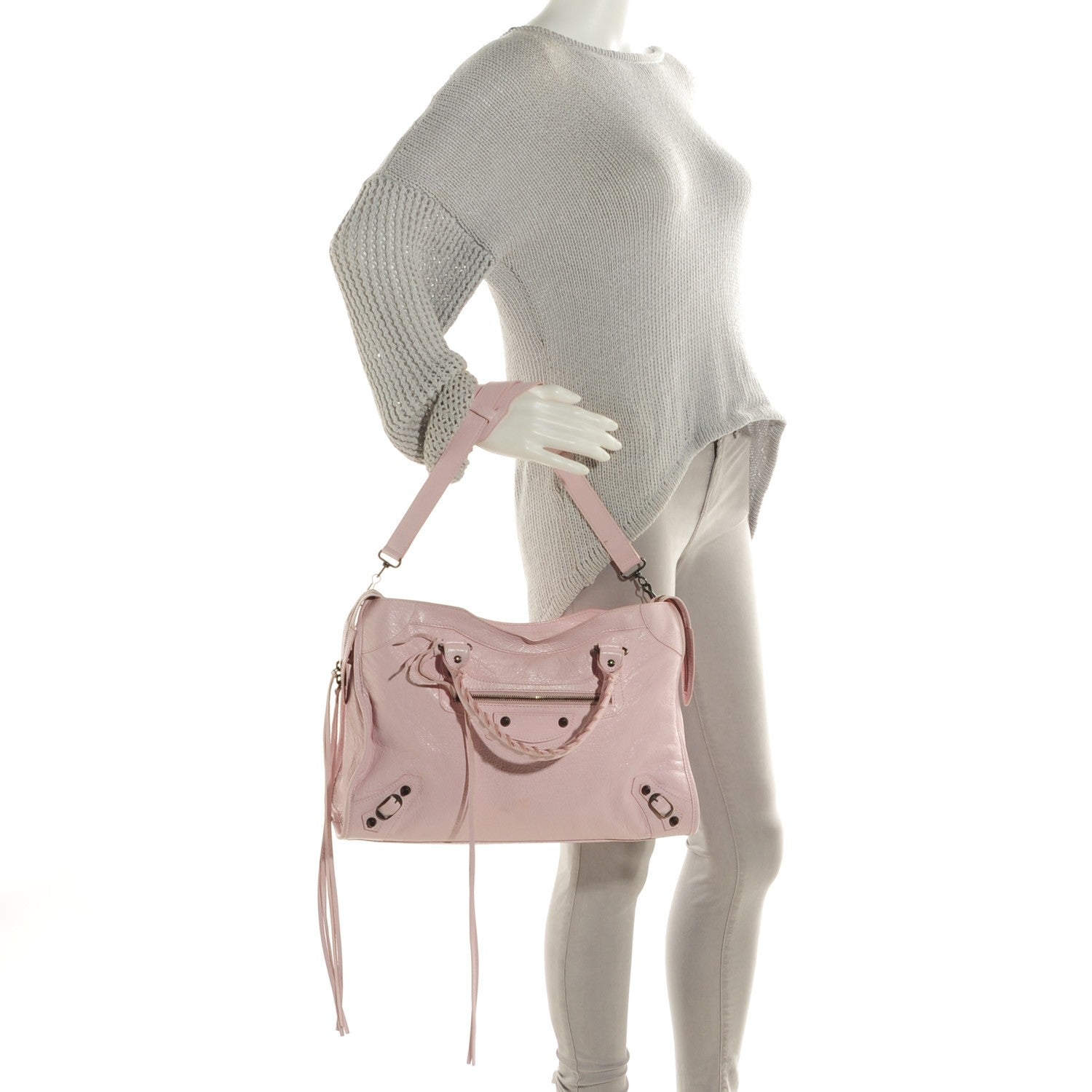 Balenciaga Agneau Classic Hardware City Rose Poudre Rose Petunia 2 of 8