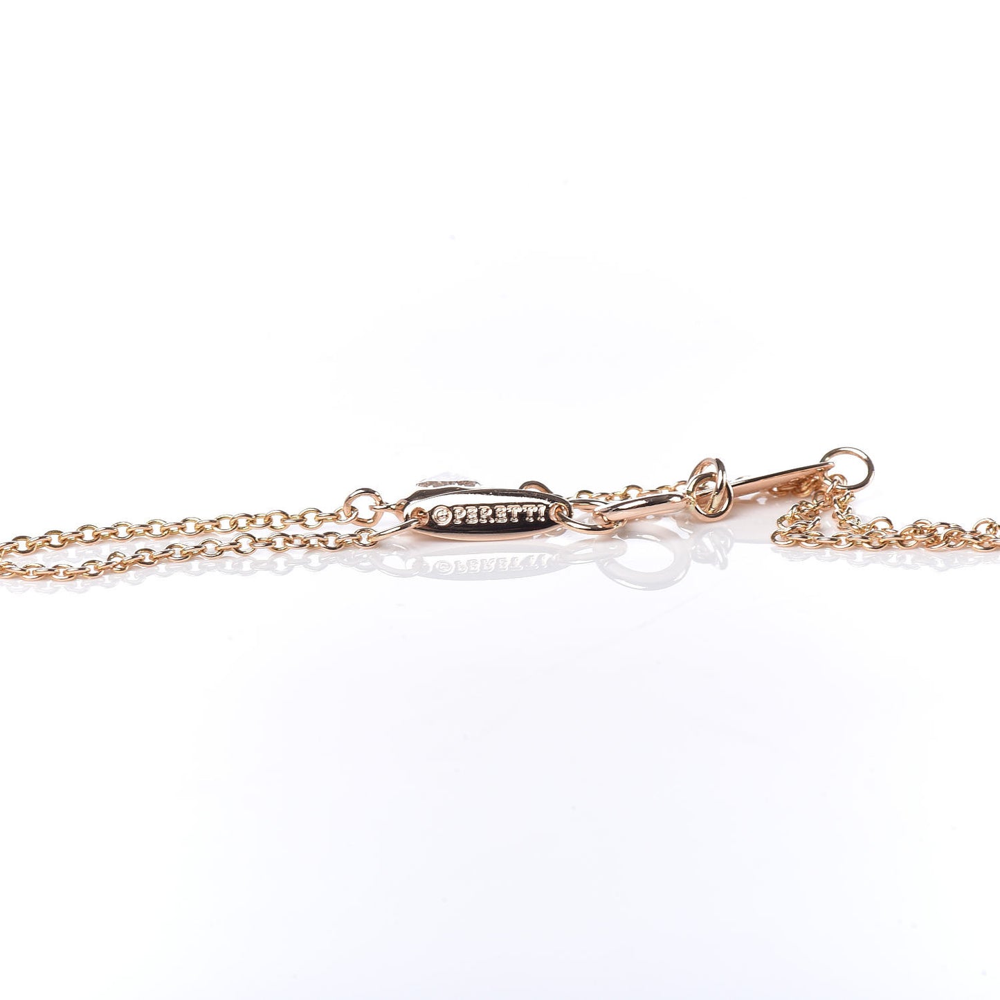 18K Rose Gold Diamond Elsa Peretti Diamonds by the Yard Heart Bracelet