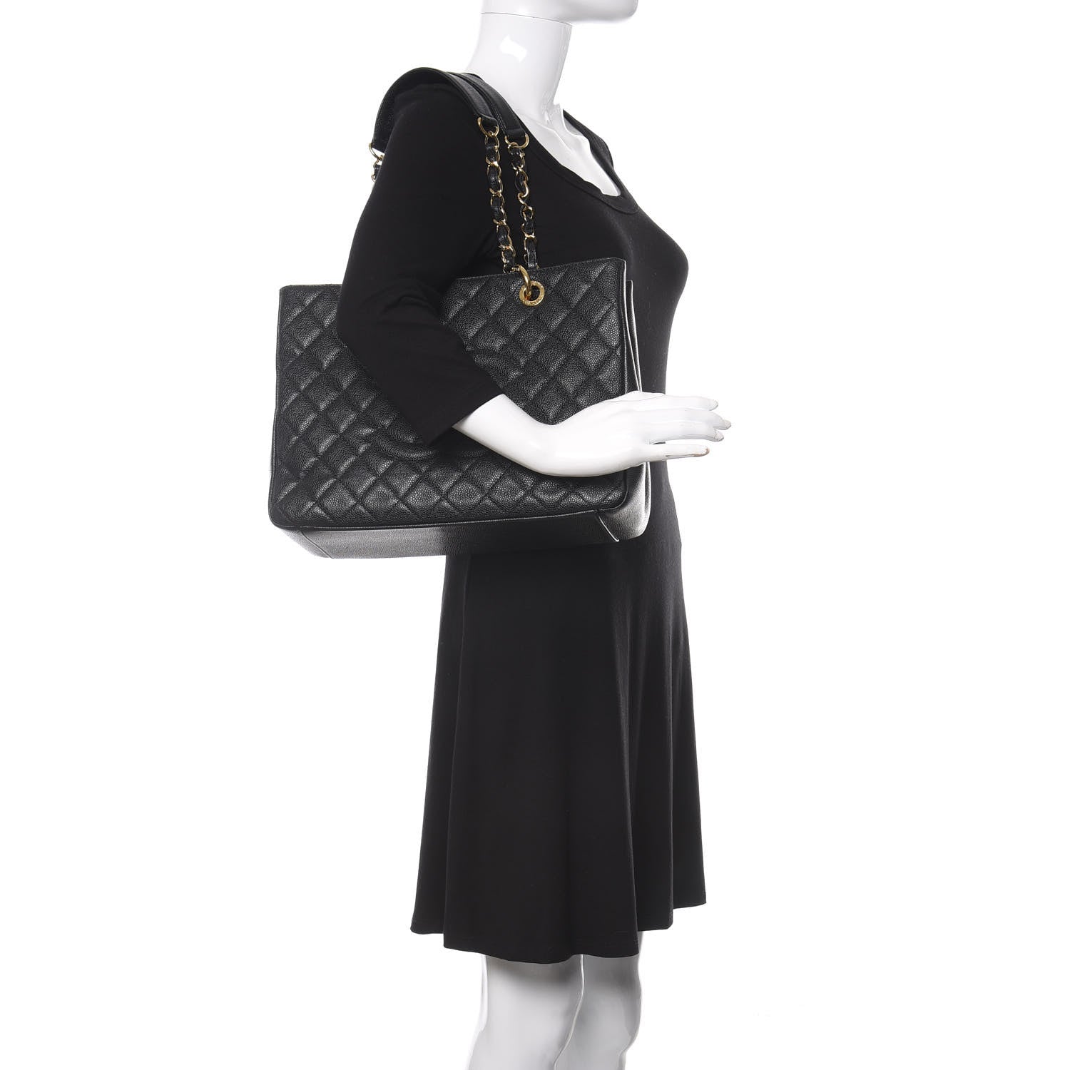 Chanel Caviar Quilted Grand Shopping Tote GST Black 2 of 10