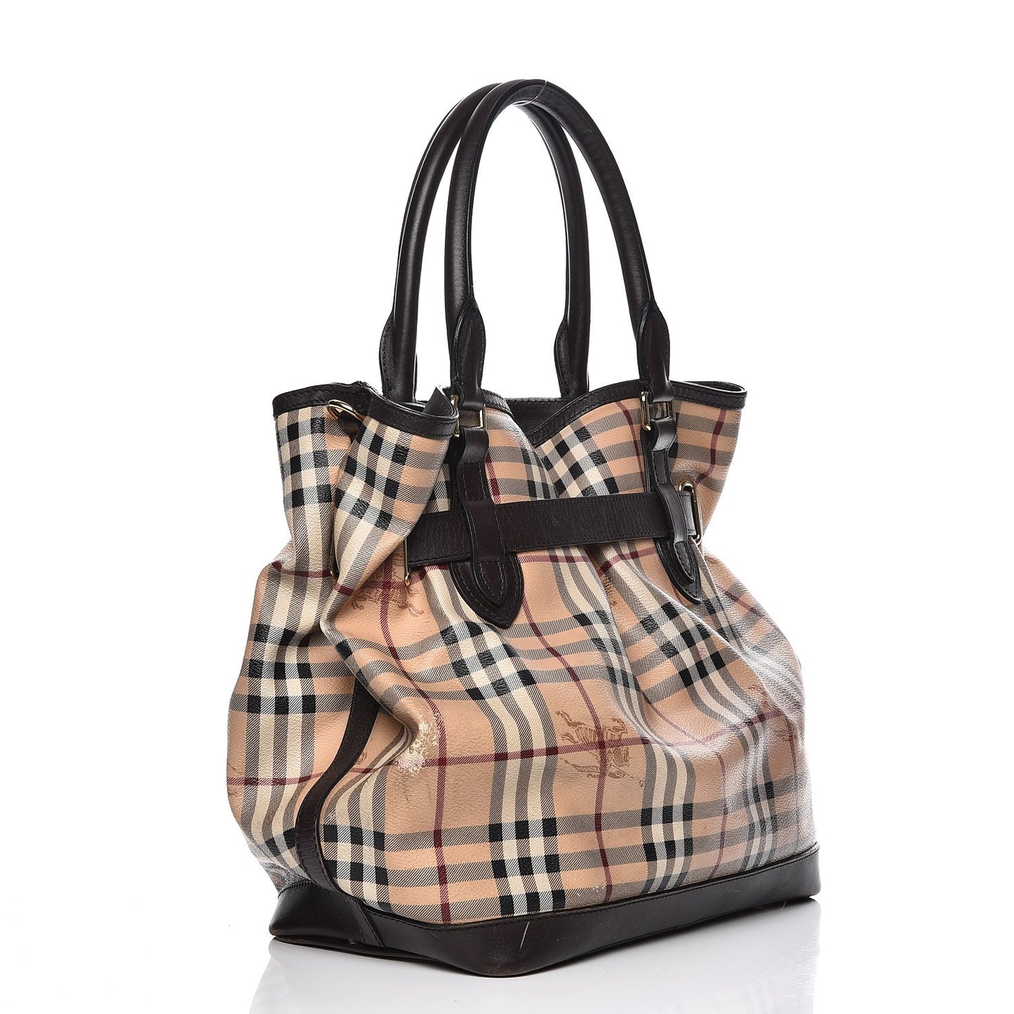 Haymarket Check Medium Golderton Tote Chocolate