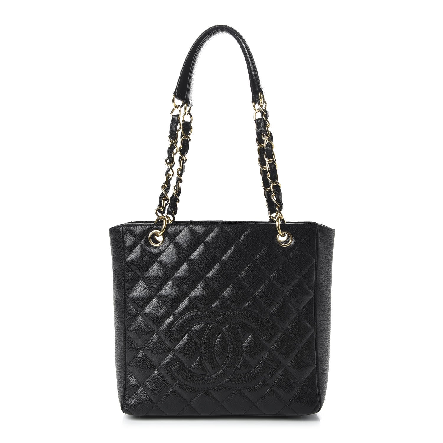 Chanel Caviar Quilted Petit Shopping Tote PST Black 1 of 10