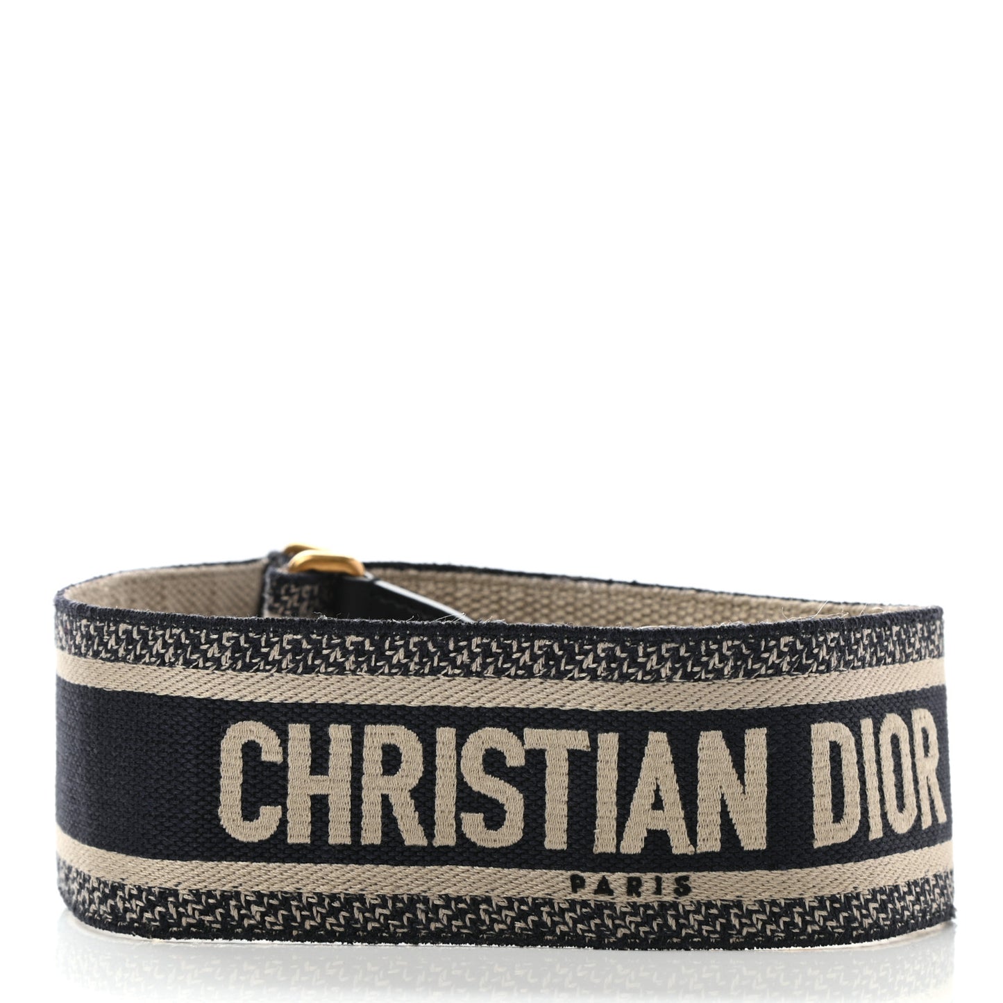 Canvas Embroidered Shoulder Strap Blue