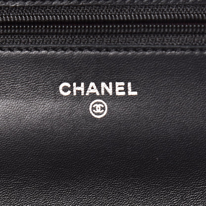 Chanel Lambskin Quilted Wallet On Chain WOC Black 6 of 13