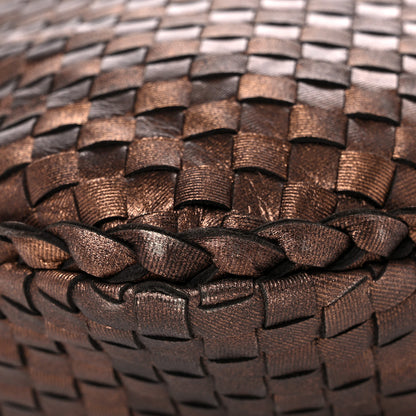 Bottega Veneta Metallic Nappa Intrecciato Large Veneta Hobo Copper 9 of 10