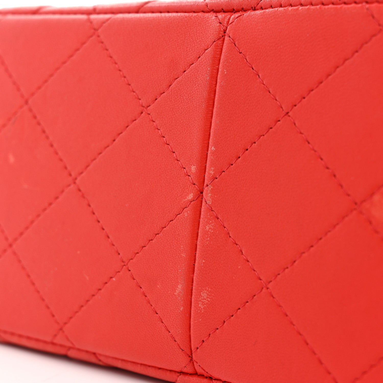 Chanel Lambskin Quilted Jumbo Double Flap Red 6 of 14
