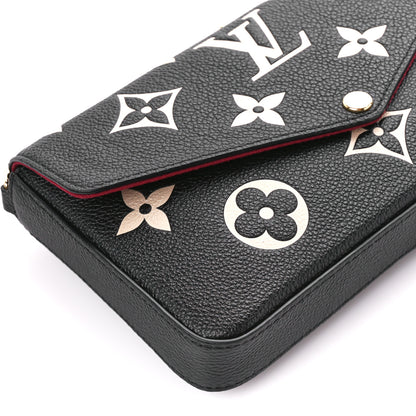 Louis Vuitton Empreinte Monogram Giant Felicie Pochette Black Beige 13 of 15