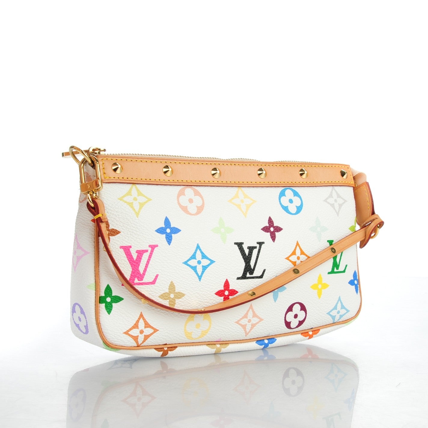 Monogram Multicolor Pochette Accessories White
