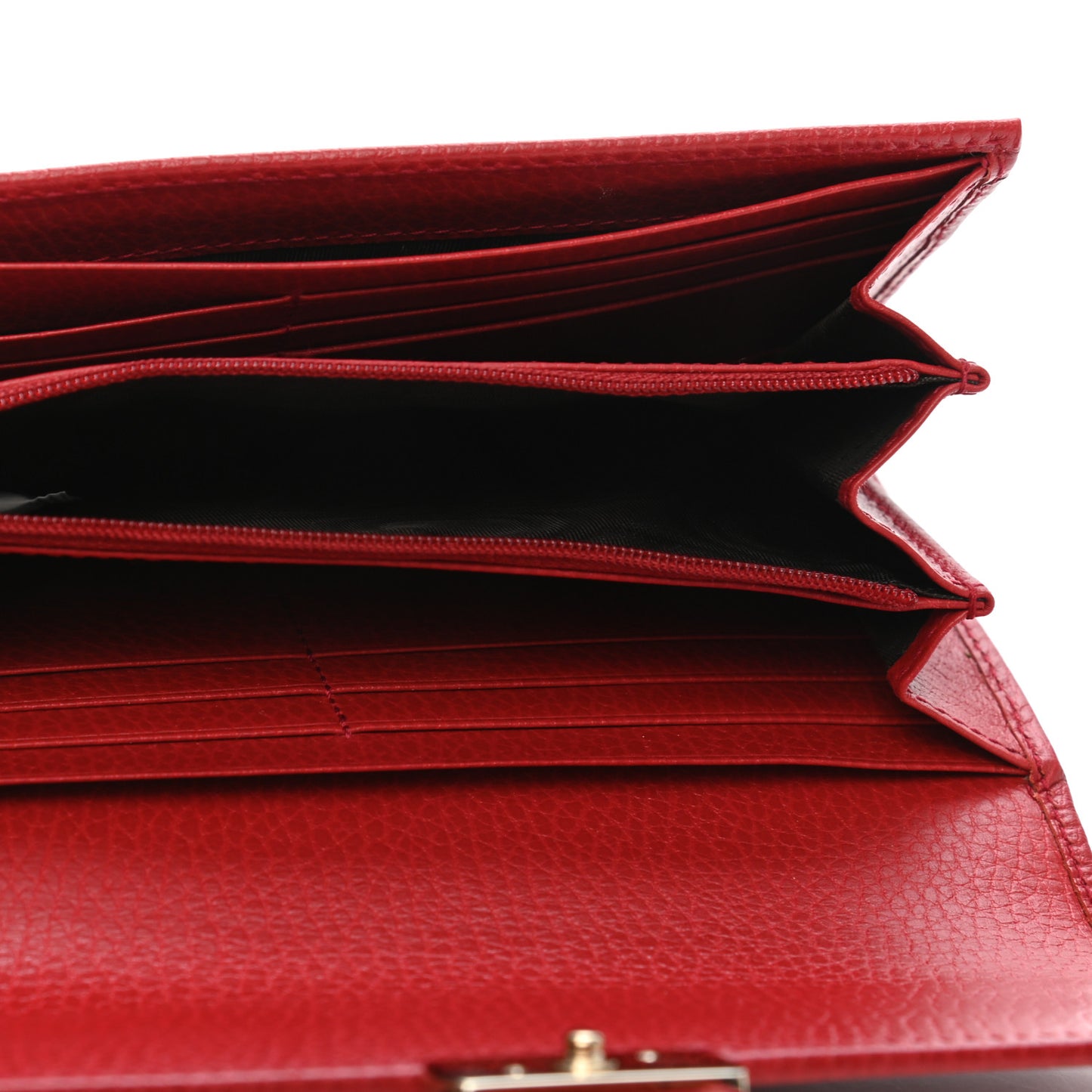 Calfskin Icon Continental Wallet Red