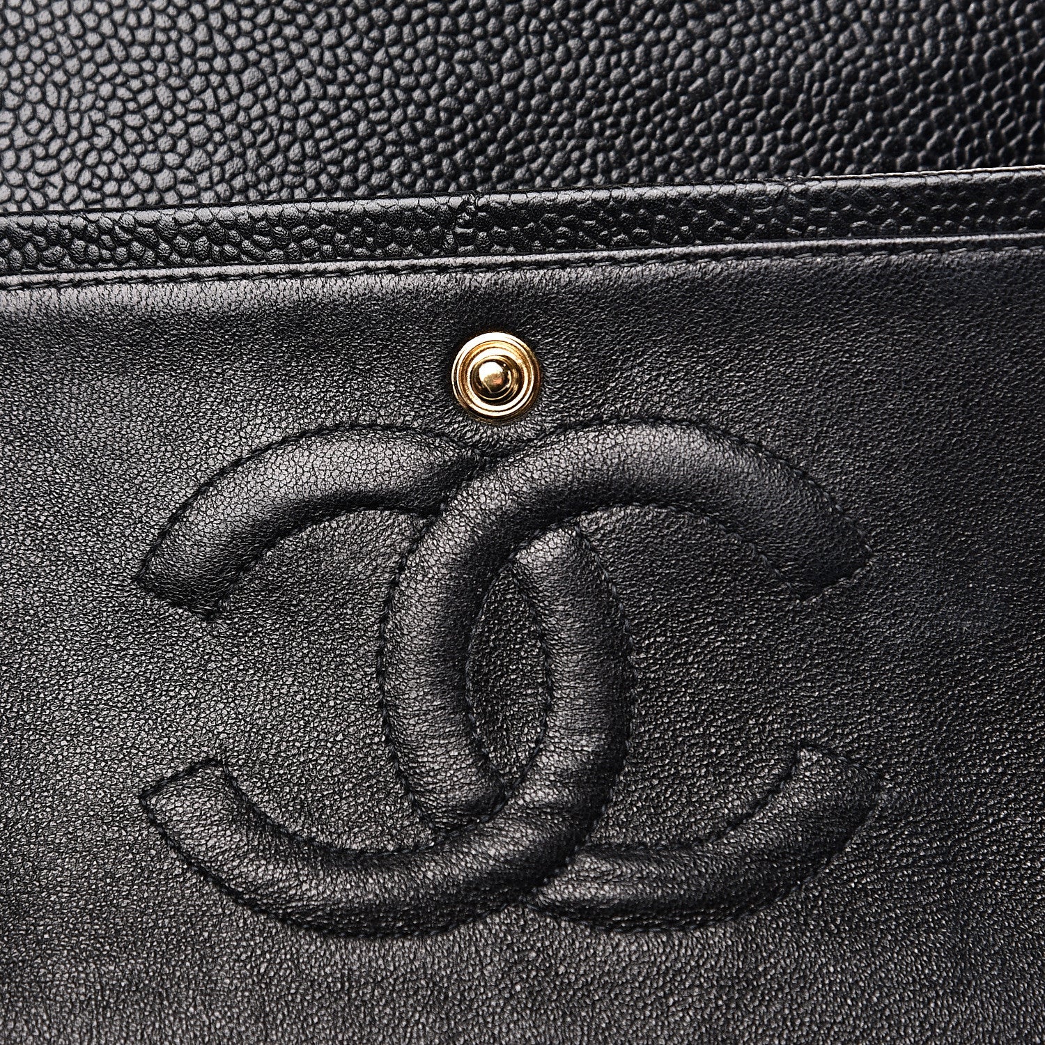 Chanel Caviar Quilted Medium Double Flap Black 15 of 16