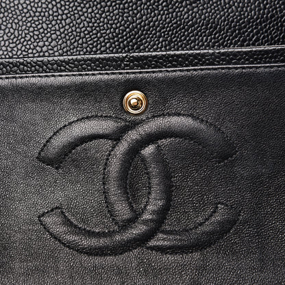 Chanel Caviar Quilted Medium Double Flap Black 15 of 16