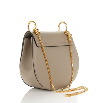 Chloe Suede Smooth Calfskin Drew Shoulder Bag Motty Grey 3 of 7