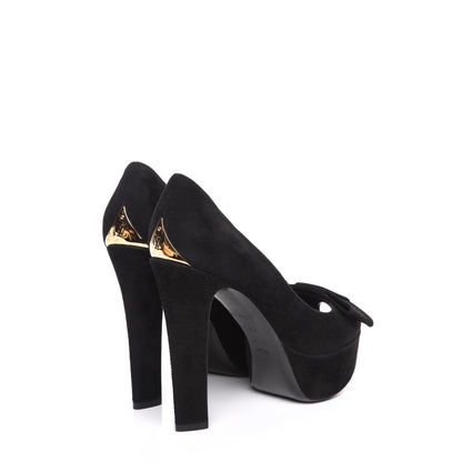 Louis Vuitton Suede Last Dance Pumps Heels 38.5 Black 4 of 8
