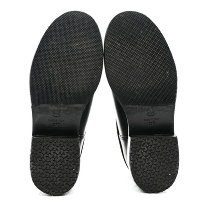 Chanel Calfskin Camellia Short Boots 37 Black 5 of 9