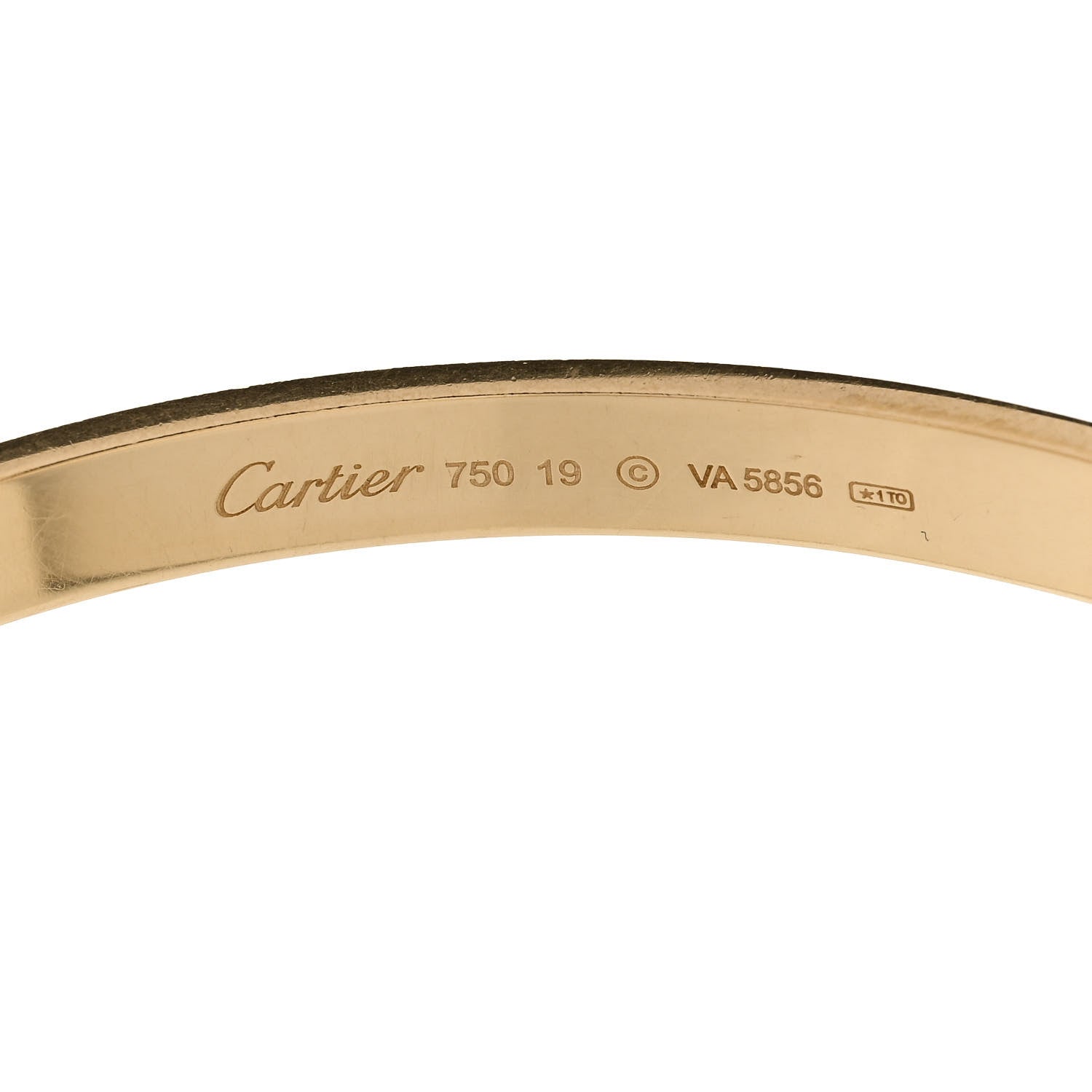 Cartier 18K Yellow Gold LOVE Bracelet 19 5 of 7