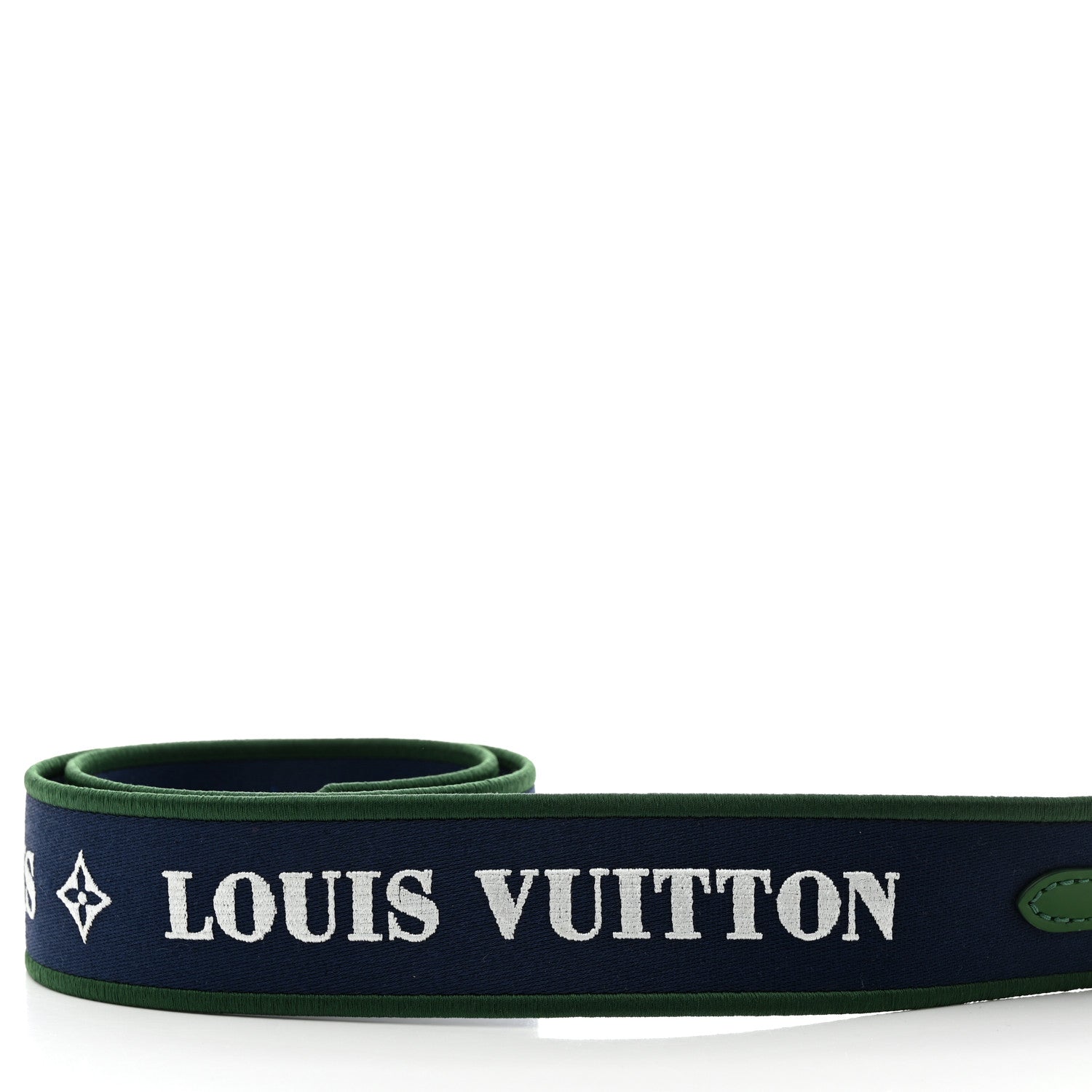 Louis Vuitton Nylon Bandouliere Shoulder Strap Blue Green 3 of 4