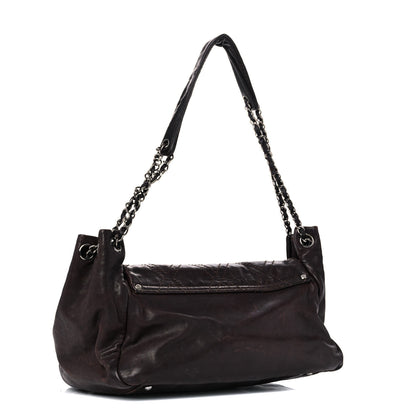 Chanel Calfskin Diamond Stitch Accordion Flap Brown 2 of 36