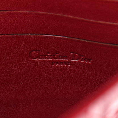 Christian Dior Patent Cannage New Lock Pouch Red 6 of 15