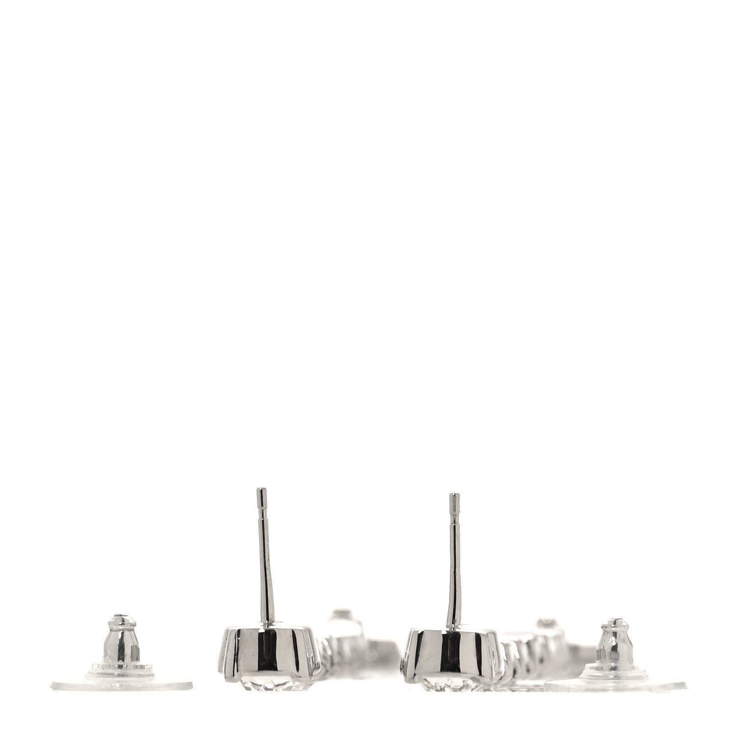 Chanel Crystal Starfall Drop Long CC Earrings Silver 3 of 5