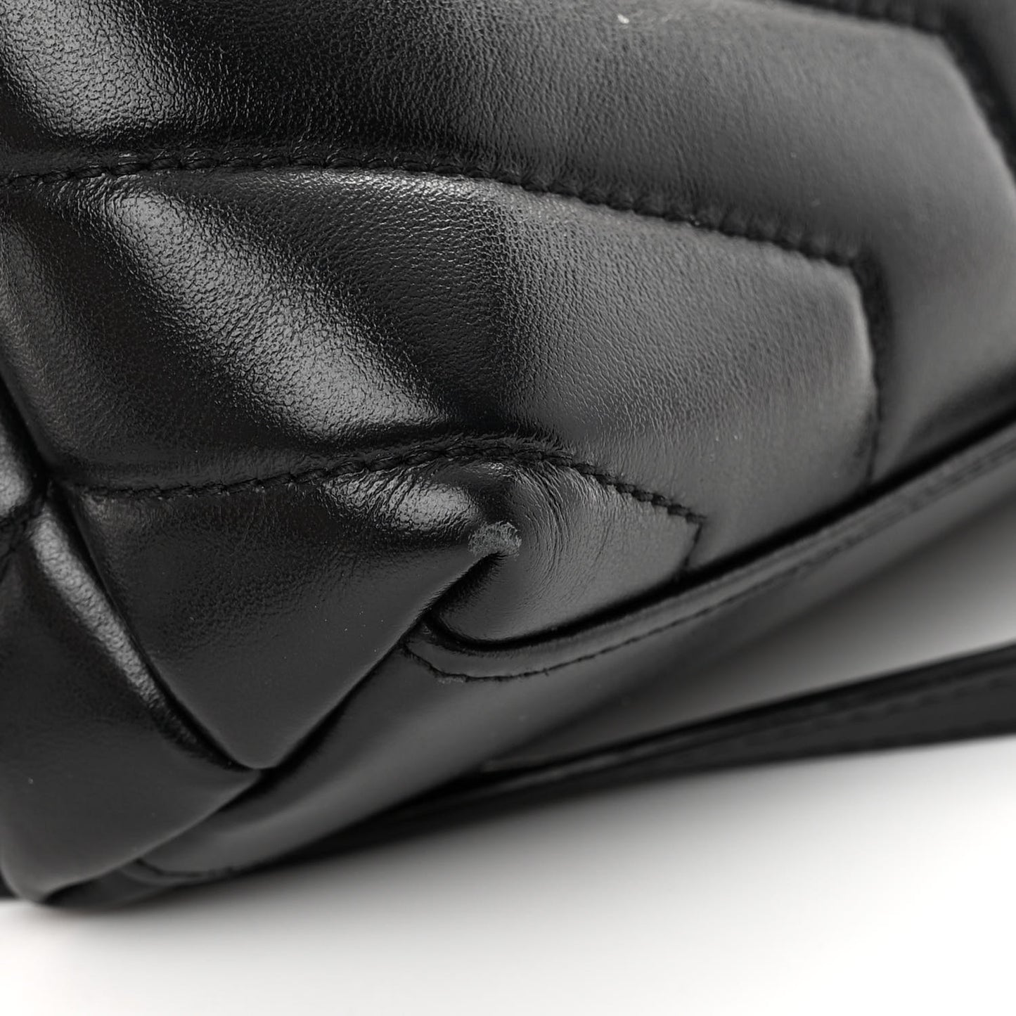 Calfskin Y Quilted Monogram Toy Loulou Crossbody Bag Black