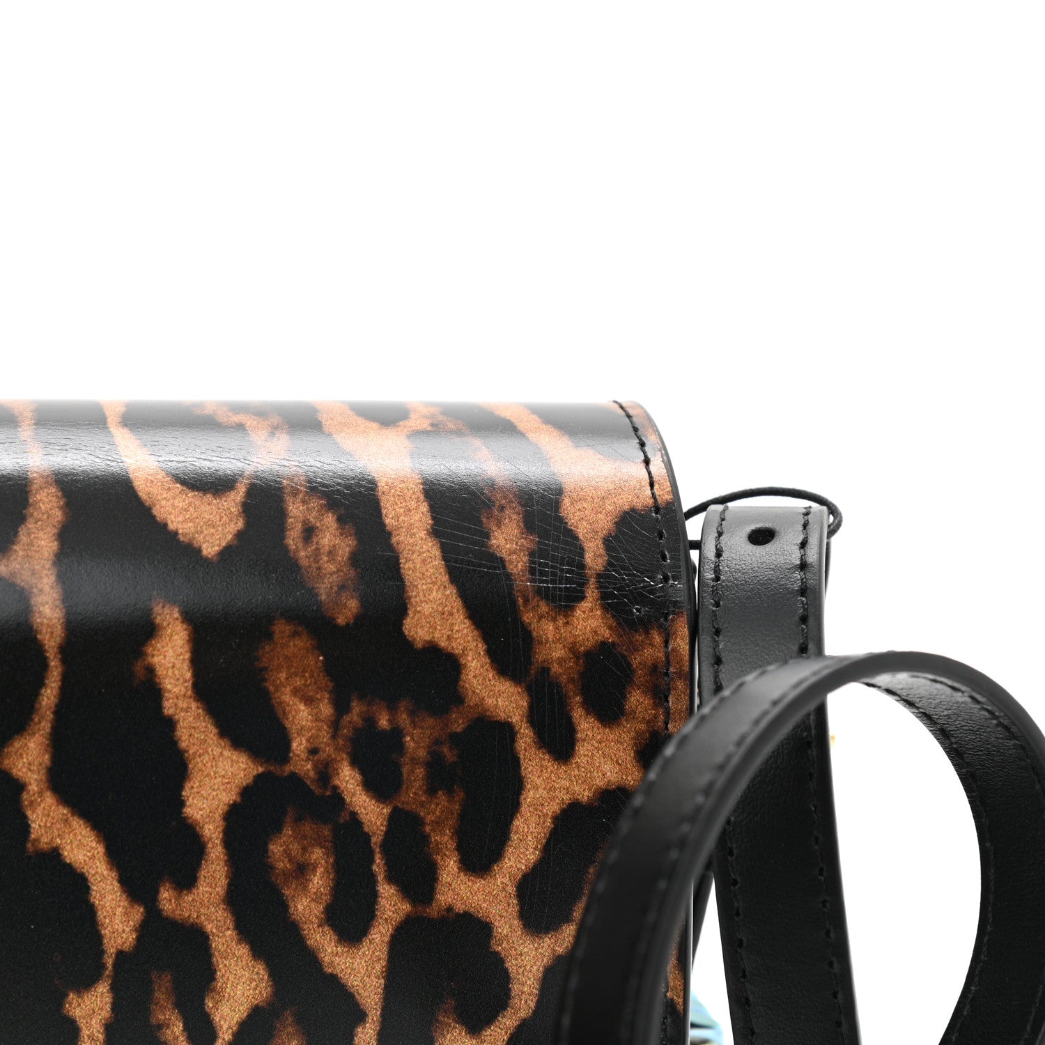 Burberry Calfskin Leopard Small Grace Bag Black 12 of 12